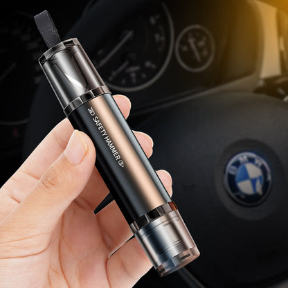 Martillo de Emergencia 2 en 1 Para Coche con Cortacinturón y Cristal de Prueba