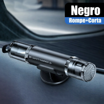 Martillo de Emergencia 2 en 1 Para Coche con Cortacinturón y Cristal de Prueba